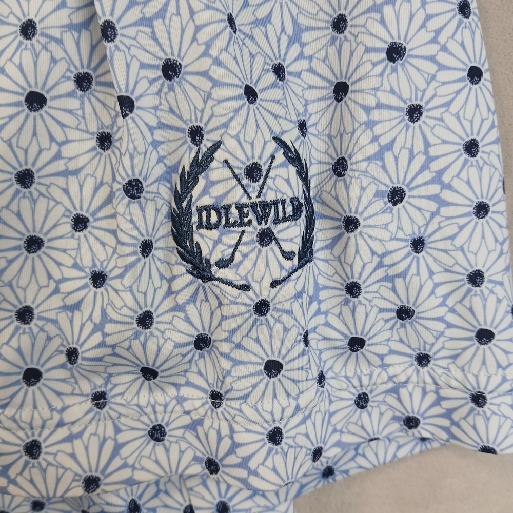 Footjoy Large Mens Polo Shirt Floral 23x30 FLAWS Golf Stretch Performance - Picture 11 of 16